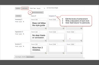 Rubric in Blackboard